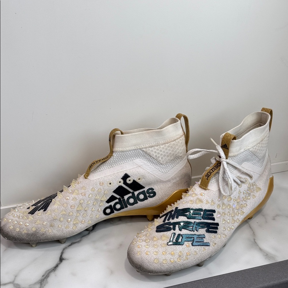 Adidas Adizero 8.0 SK "Three Stripe Life" football cleats men’s size 13